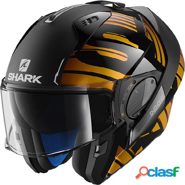 Casco modulare Shark Evo-One 2 Lithion Dual Nero cromo Oro