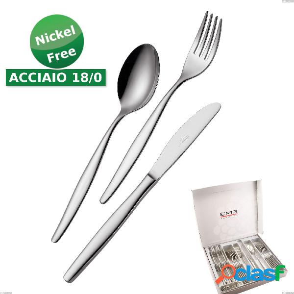 Cofanetto 24 pezzi Beme acciaio 18/O Nichel Free, spessore 2
