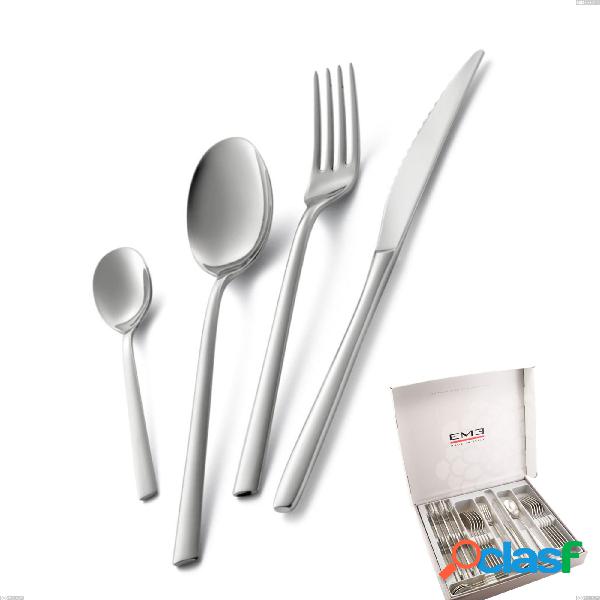 Cofanetto 24 pezzi fashion, acciaio 18/10 aisi 304 inox