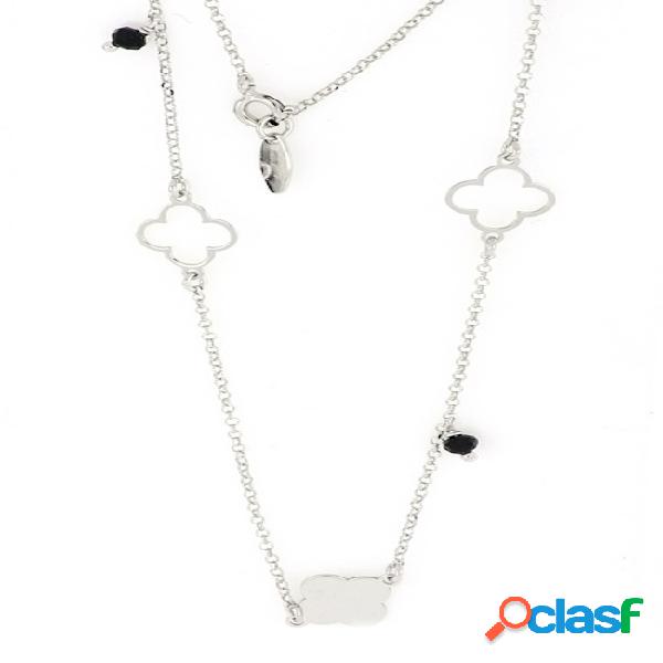 Collana donna in argento 925 con charms a forma di