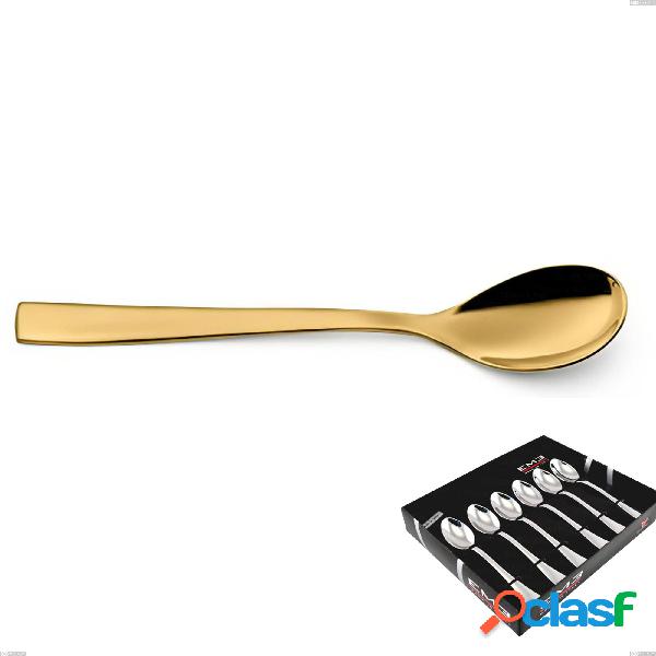 Confezione vetrina 6 pezzi caffè Etoile PVD Gold, Acciaio