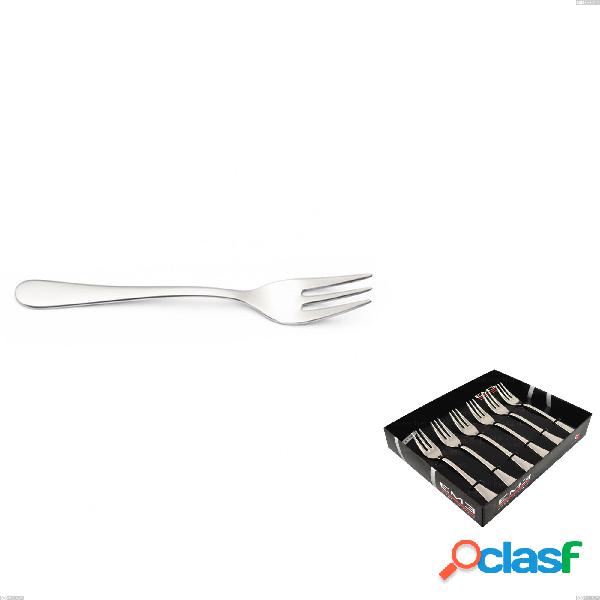 Confezione vetrina 6 pezzi forchettine dolce Beta, 18.10