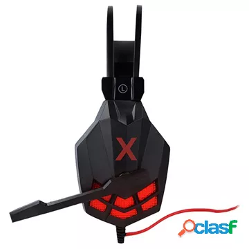 Cuffie da gioco cablate Maxlife MXGH-200 con luce LED - nere