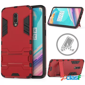 Custodia ibrida Armor Series OnePlus 6T con supporto - rossa