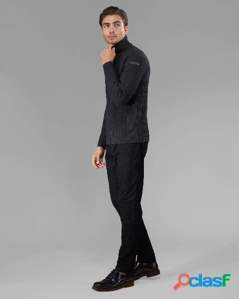 Dolcevita nero in cotone costa inglese finezza 7