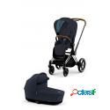 Duo Cybex Platinum Priam 4 Telaio Chrome Brown Midnight Blue