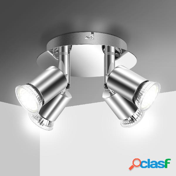 Elfeland 100-220V 4 vie GU10 LED Plafoniera girevole lampada