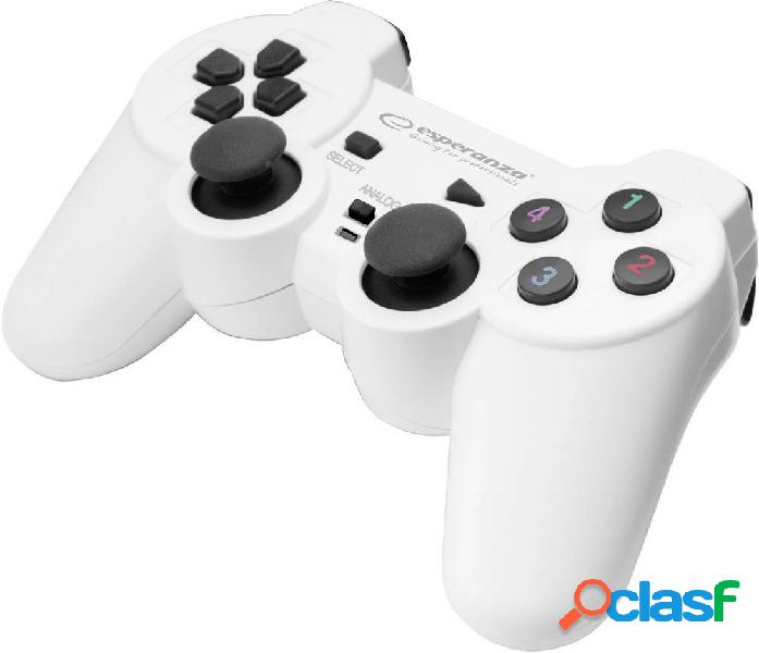 Esperanza WARRIOR Gamepad PC Bianco