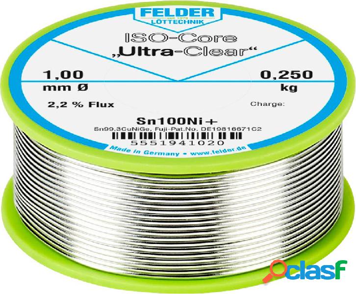Felder Löttechnik ISO-Core Ultra-Clear Sn100Ni+ Stagno