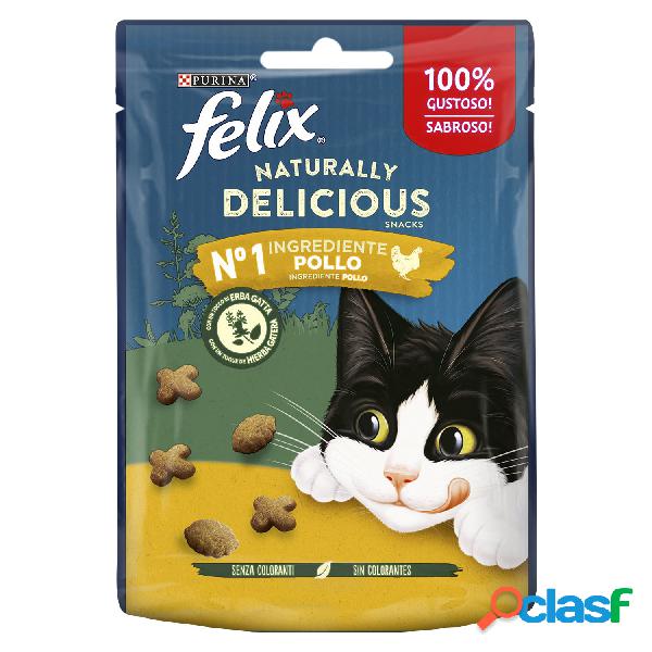 Felix Naturally Delicious Cat Snack con Pollo ed Erba gatta