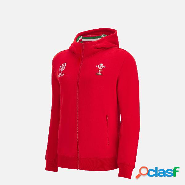 Felpa in cotone con cappuccio full zip da bambino Rugby