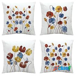 Fodera per cuscino colorata su entrambi i lati 4 pezzi