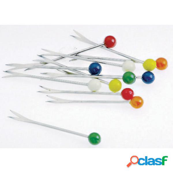 Forchettine Per Lumache, 12 Pz Cromato, peso 0,04 kg
