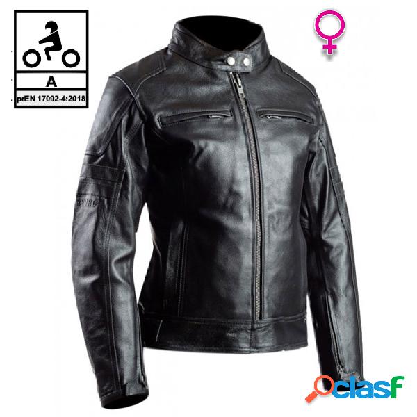 Giacca moto donna pelle Carburo KRONOS Lady CE certificata