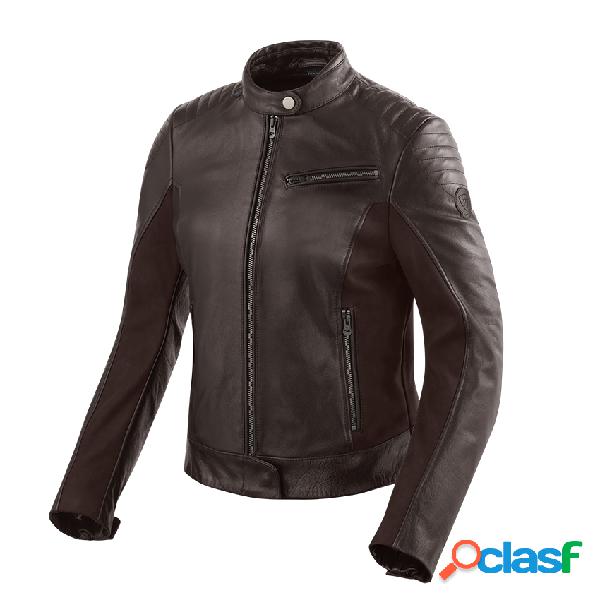 Giacca moto donna pelle Revit Clare Ladies Marrone Scuro