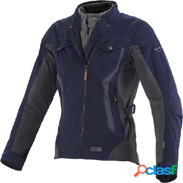 Giacca moto donna touring Macna Impala Blu Grigio