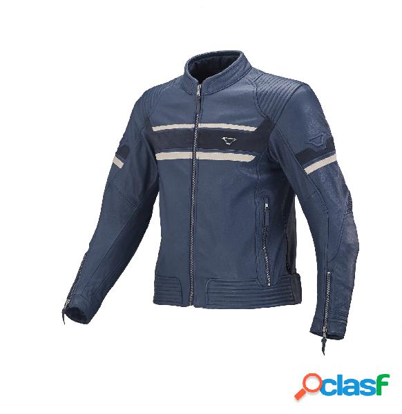 Giacca moto pelle Macna Rendum Blu