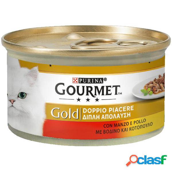 Gourmet Gold Cat Adult Doppio Piacere con Manzo e Pollo 85