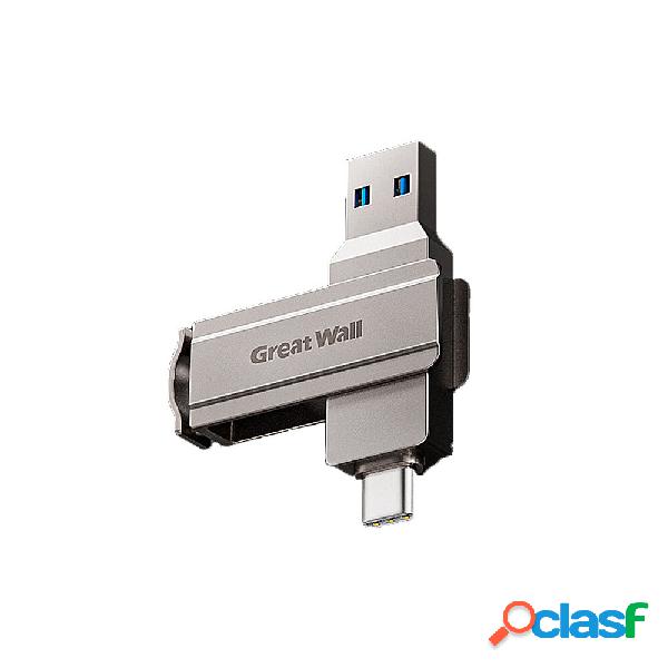 Great Wall U306 Type-C&USB3.1 Unità flash Dual Metal