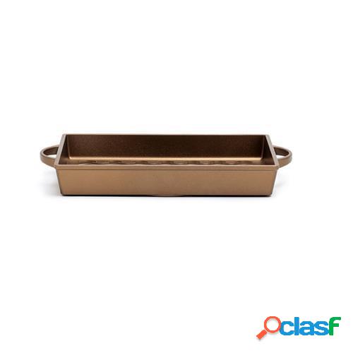 Grill rettangolare in alluminio pressofuso antiaderente, con