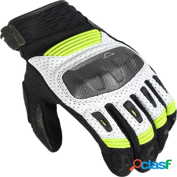 Guanti moto estivi Macna Rime Nero Bianco