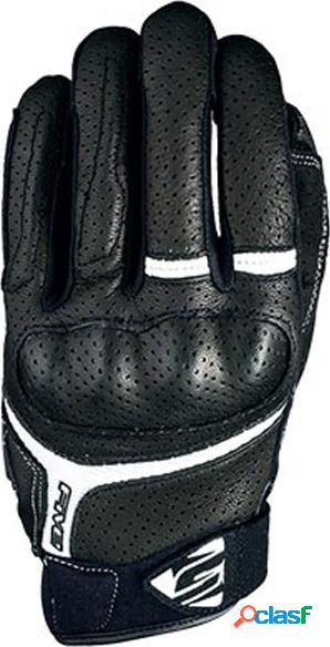 Guanti moto pelle estivi Five RS2 Nero Bianco