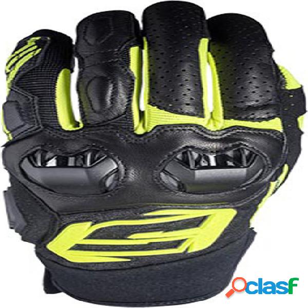 Guanti moto pelle estivi Five SF3 Nero Giallo fluo