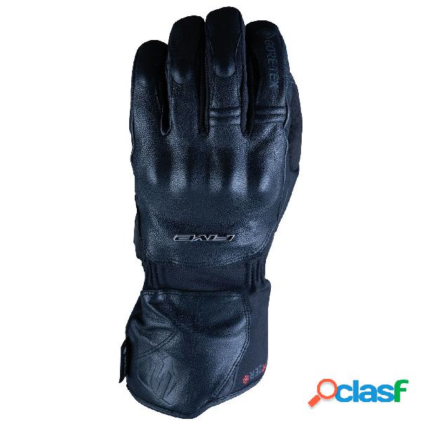 Guanti moto pelle invernali Five WFX SKIN Zero Goretex Nero