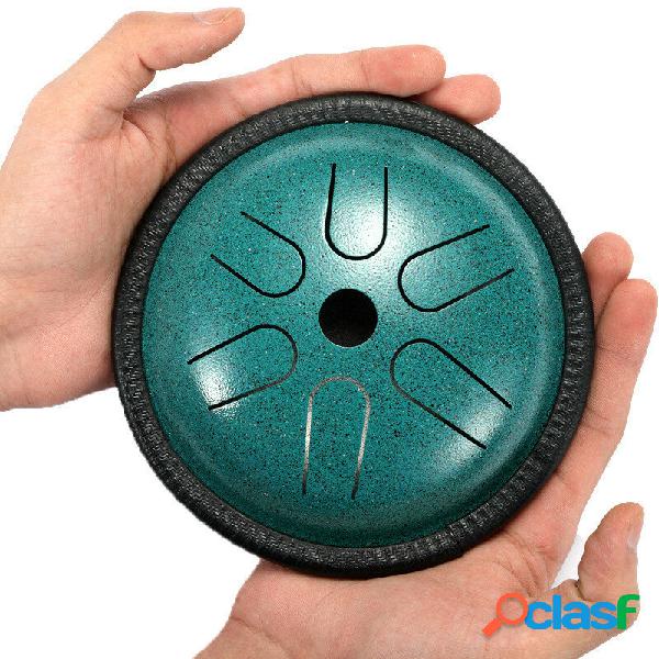 HLURU 5,5 Tamburo di lingua in acciaio 6 note Handpan