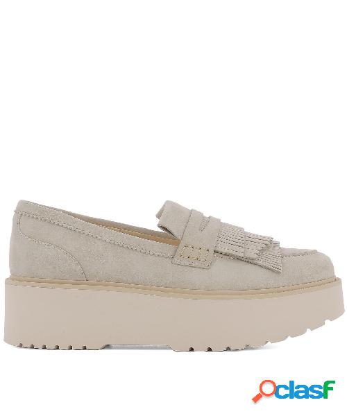 HOGAN MOCASSINI DONNA HXW3550AF10CR0M024 CAMOSCIO BEIGE