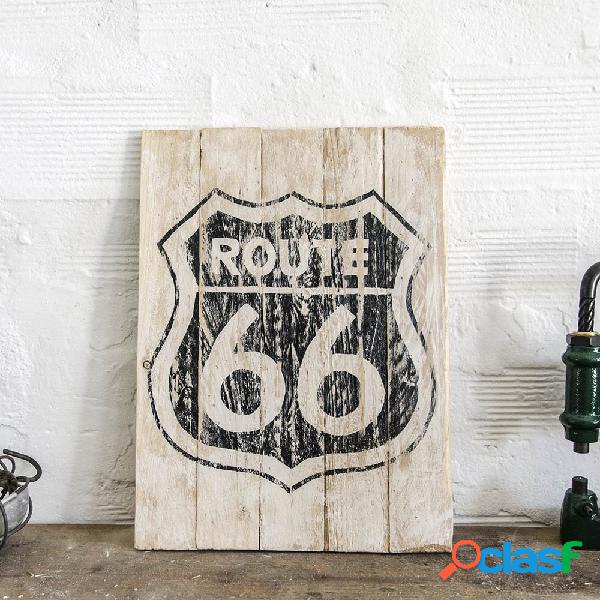 Insegna di legno Berider Route 66 Vintage Black