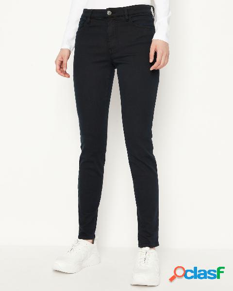 Jeans skinny in cotone stretch con cerniera