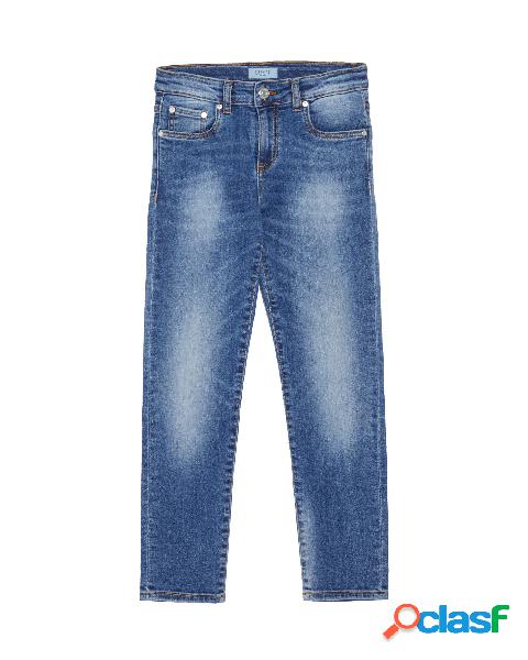 Jeans slim-fit lavaggio medio stone washed 10-16 anni