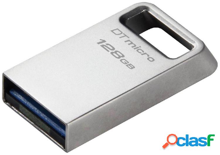 Kingston DataTraveler® Micro Chiavetta USB 128 GB Argento