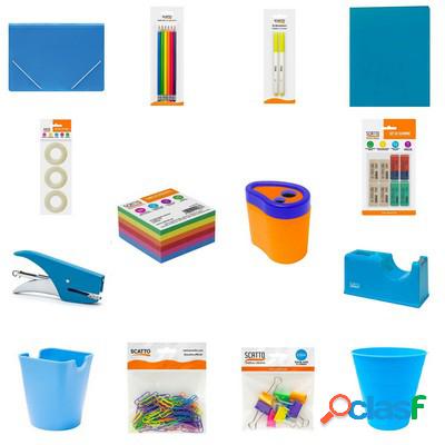 Kit Scrivania Scatto Large colore blu