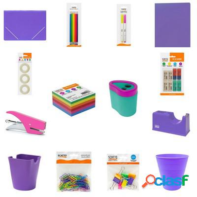 Kit Scrivania Scatto Large colore viola