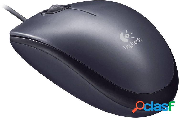 Logitech M90 Mouse USB Ottico Nero 3 Tasti 1000 dpi