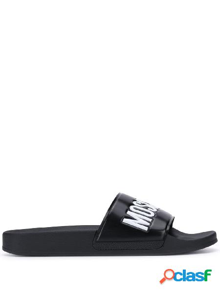 MOSCHINO SANDALI UOMO MB28022G08G10000 POLIURETANO NERO