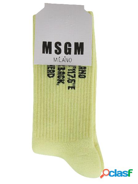 MSGM CALZE UOMO 3040MS0421729207 COTONE GIALLO