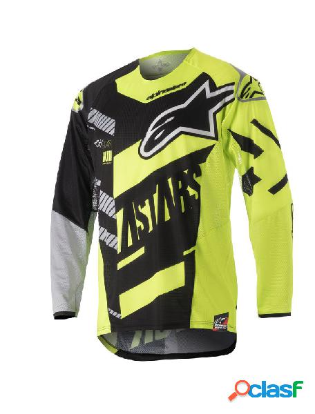 Maglia cross Alpinestars TECHSTAR SCREAMER Nero Giallo Fluo