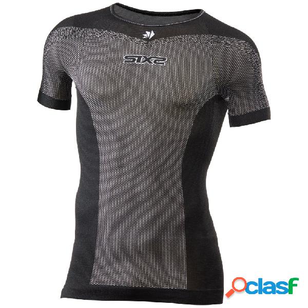 Maglia intima maniche corte SixsTS1L Breezy Touch Nero