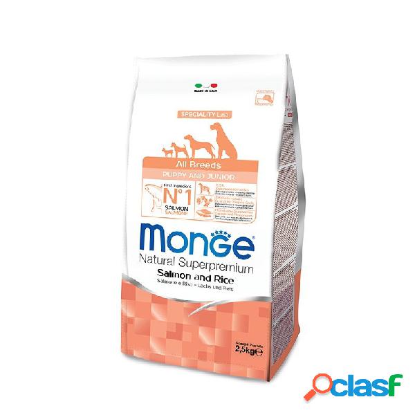 Monge - Monge All Breeds Puppy Junior Con Salmone E Riso Per