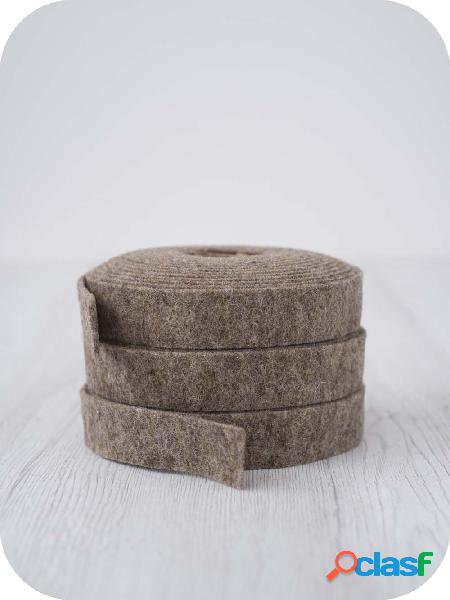 Nastro Feltro Lana 2 mm, alto 2.5 cm - 20 m Tortora - 1 pz.
