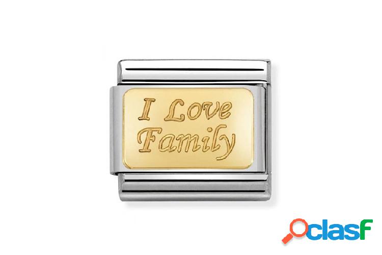 Nomination I Love Family Composable acciaio e oro acciaio