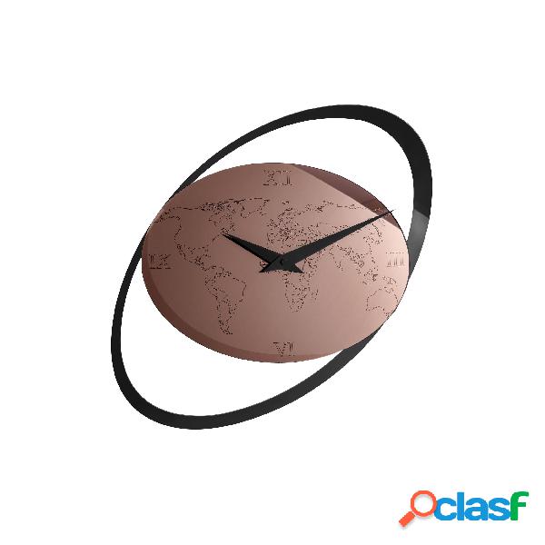 OROLOGIO MEDIO HOURS, 70x70H5.5 cm, colore Bronzo