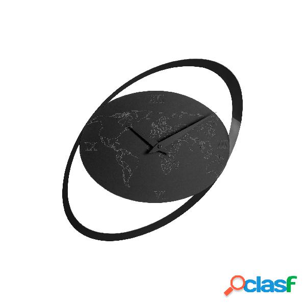 OROLOGIO MEDIO HOURS, 70x70H5.5 cm, colore Nero