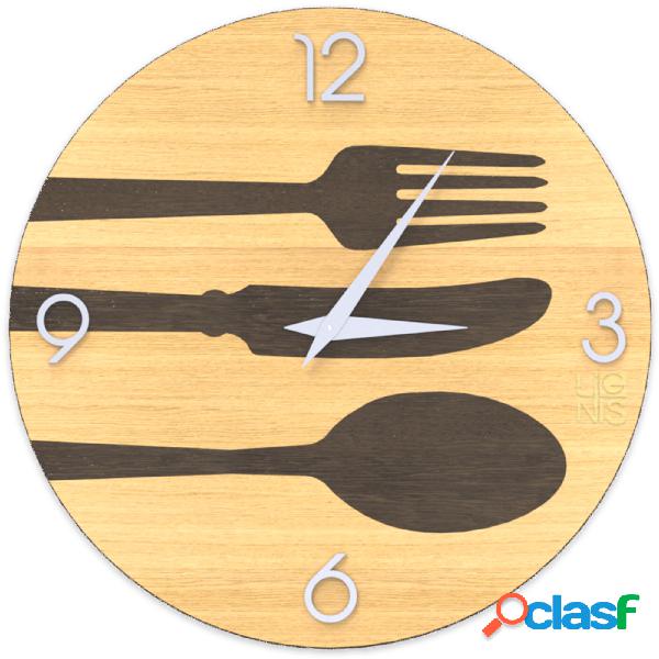 Orologio da parete OBJECTS CUTLERY 50x3xH50cm con intarsi in