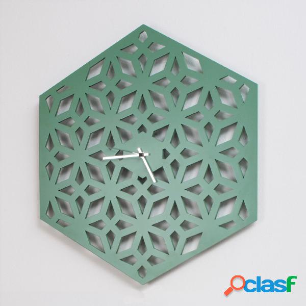 Orologio da parete il legno Esagonale 65x60x5 cm con ORIGAMI