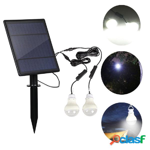 Pannello solare 2 pezzi LED Kit lampadina impermeabile