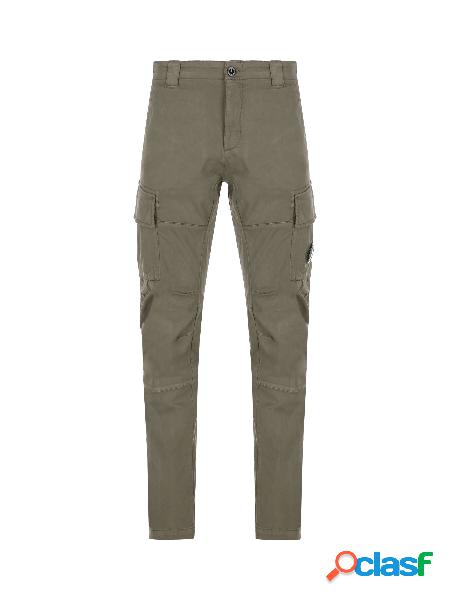 Pantaloni Cargo in Sateen Elasticizzato